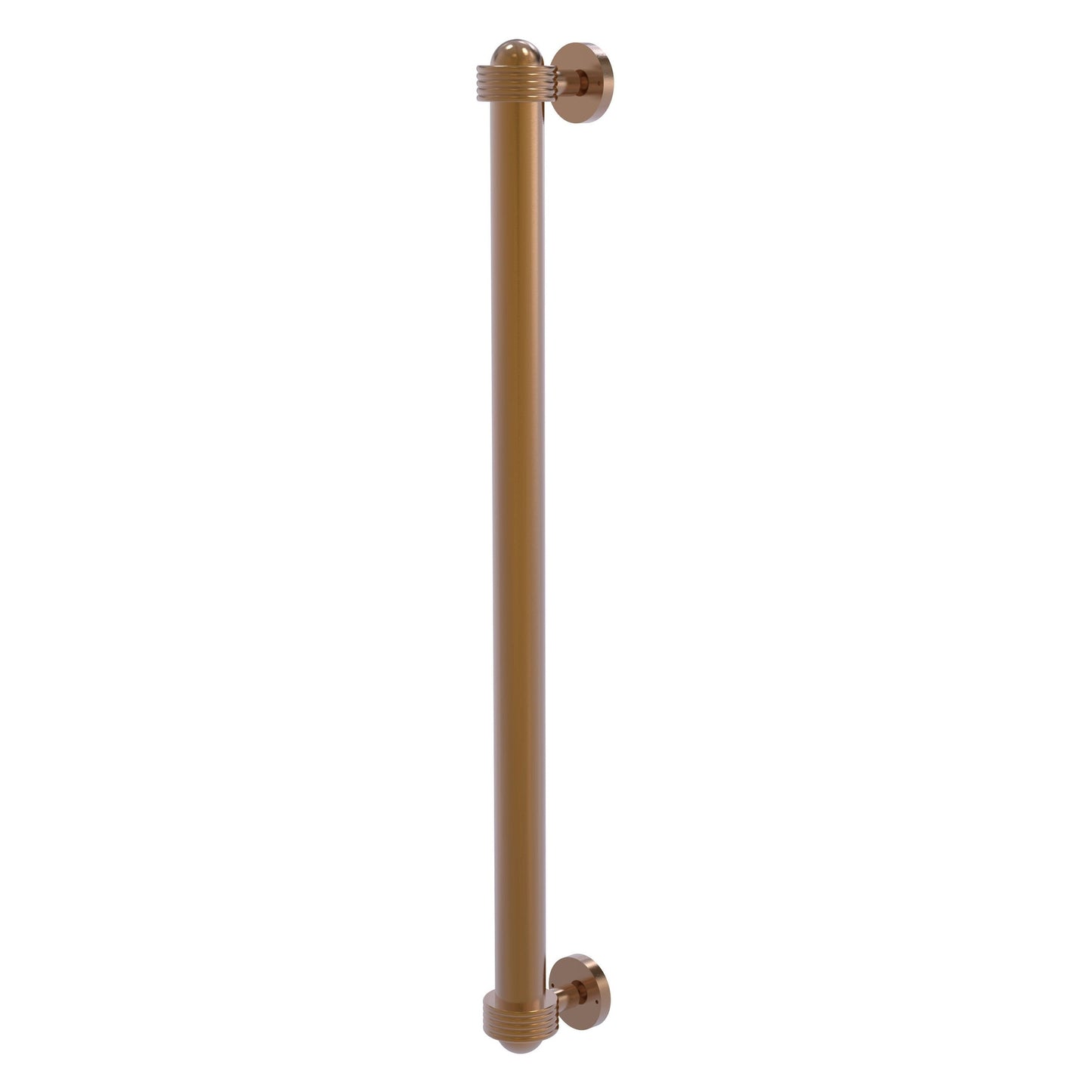 Allied Brass 402AG-RP 19.6" x 2.1" Brushed Bronze Solid Brass Refrigerator Pull With Grooved Accents