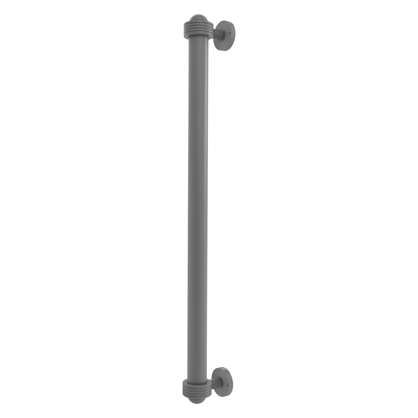 Allied Brass 402AG-RP 19.6" x 2.1" Matte Gray Solid Brass Refrigerator Pull With Grooved Accents