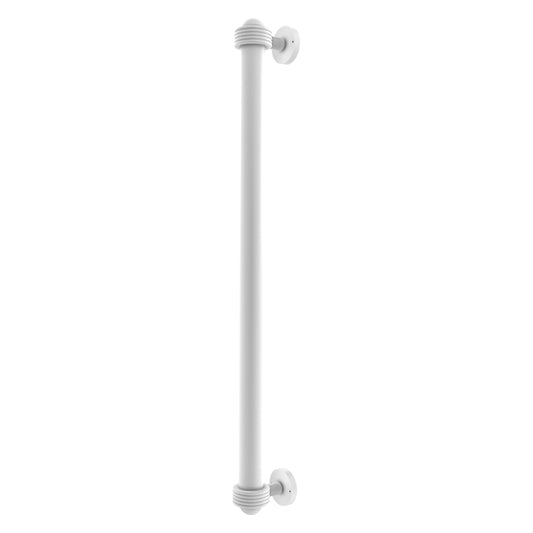 Allied Brass 402AG-RP 19.6" x 2.1" Matte White Solid Brass Refrigerator Pull With Grooved Accents