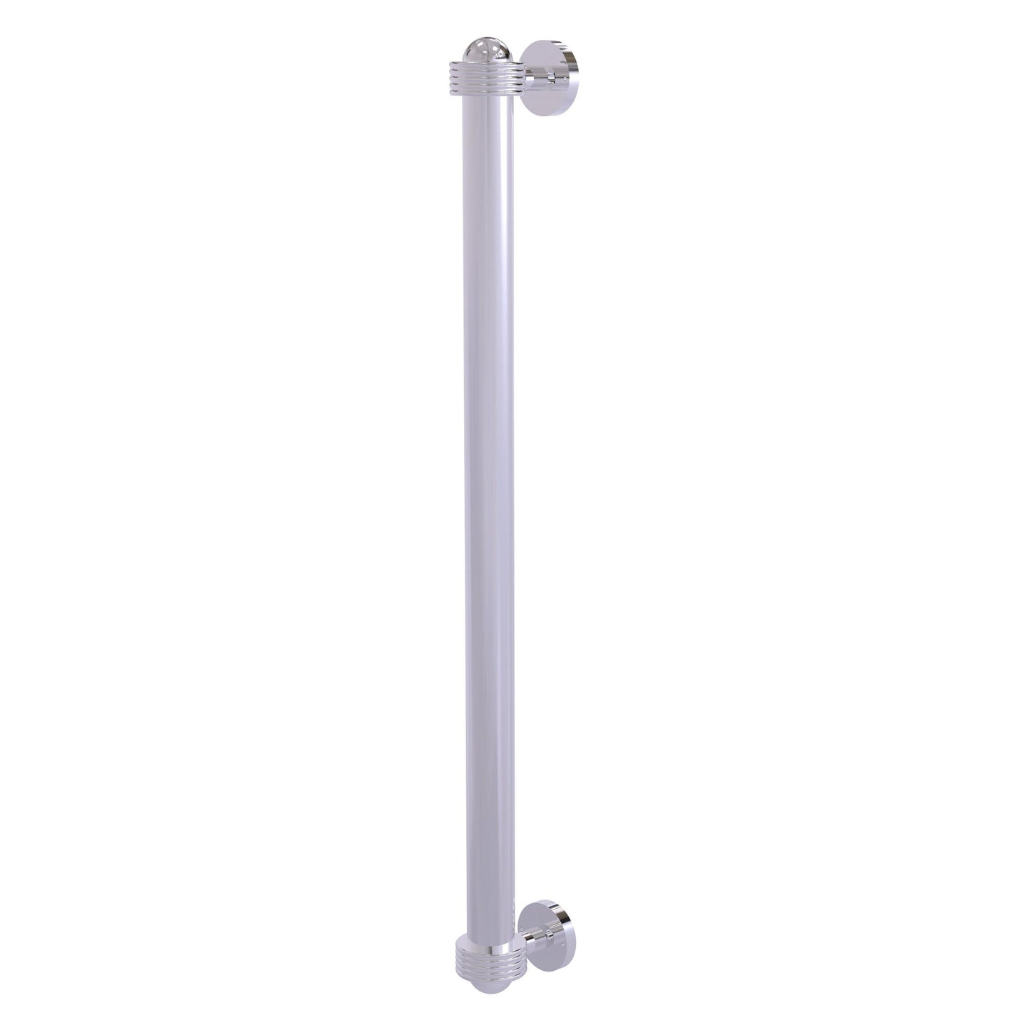 Allied Brass 402AG-RP 19.6" x 2.1" Polished Chrome Solid Brass Refrigerator Pull With Grooved Accents