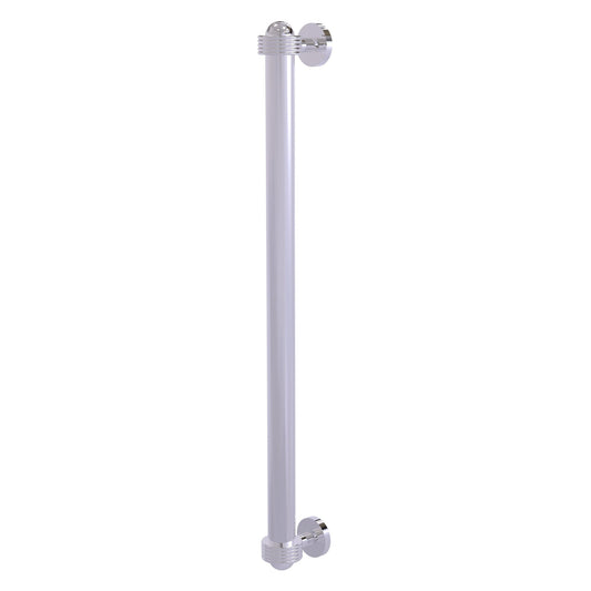 Allied Brass 402AG-RP 19.6" x 2.1" Polished Chrome Solid Brass Refrigerator Pull With Grooved Accents