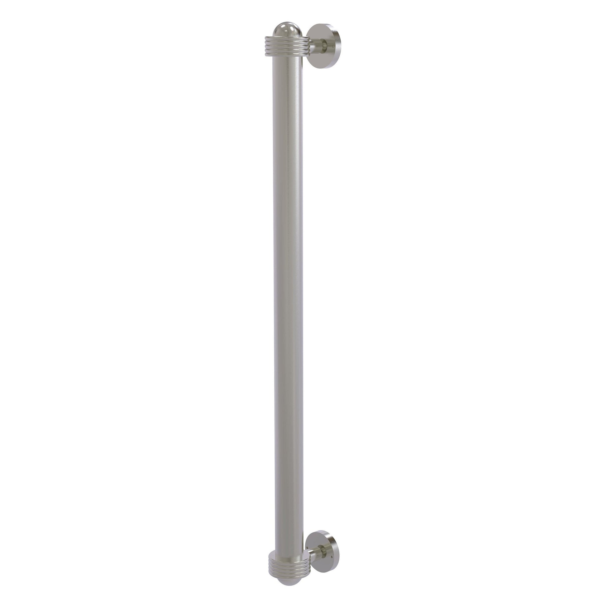 Allied Brass 402AG-RP 19.6" x 2.1" Satin Nickel Solid Brass Refrigerator Pull With Grooved Accents
