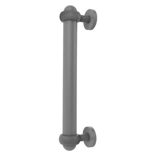 Allied Brass 402AT 8" x 2.5" Matte Gray Solid Brass Door Pull With Twisted Accents
