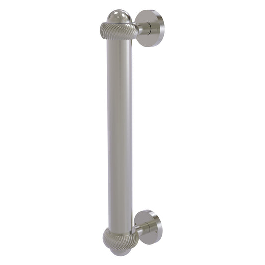 Allied Brass 402AT 8" x 2.5" Satin Nickel Solid Brass Door Pull With Twisted Accents