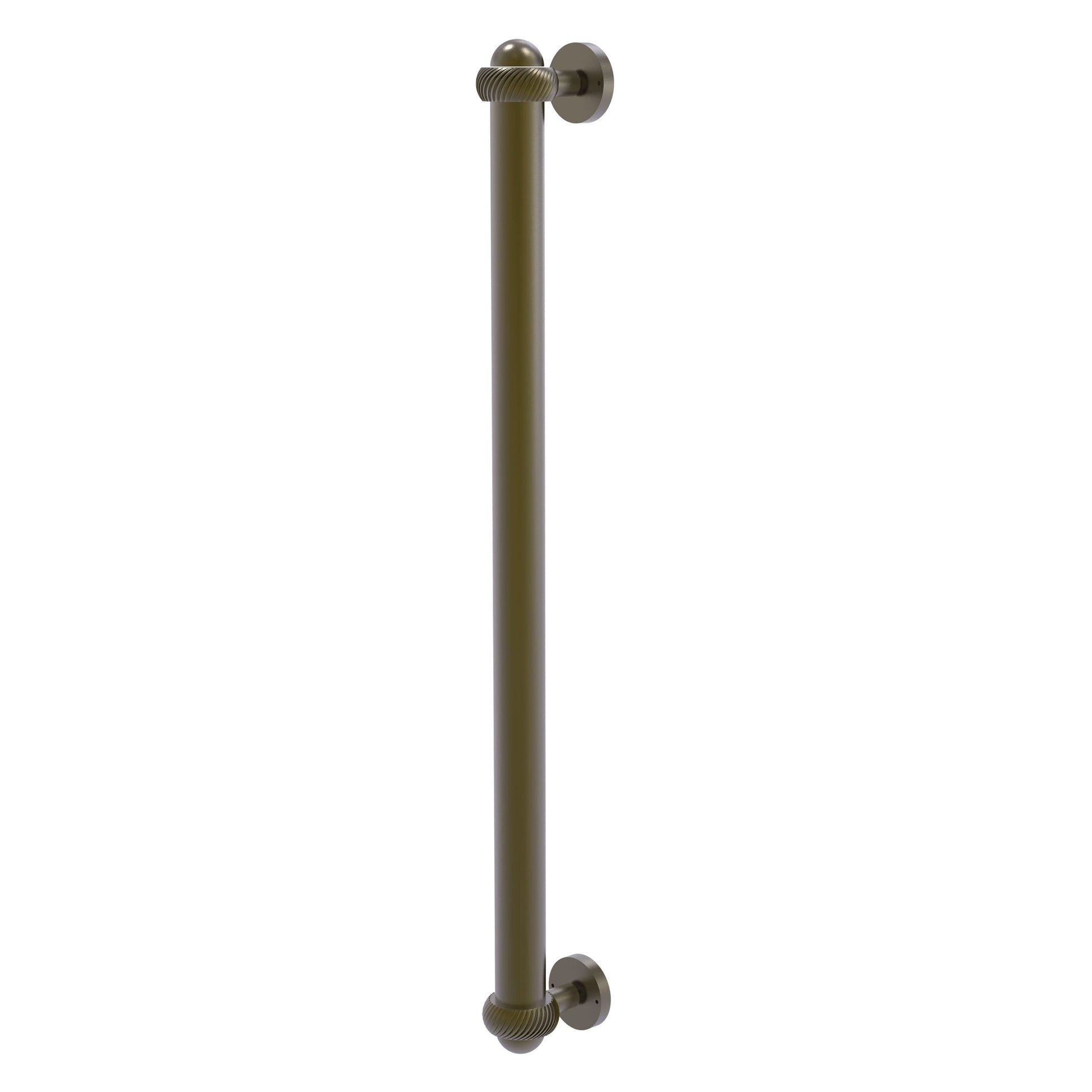 Allied Brass 402AT-RP 19.6" x 2.1" Antique Brass Solid Brass Refrigerator Pull With Twisted Accents