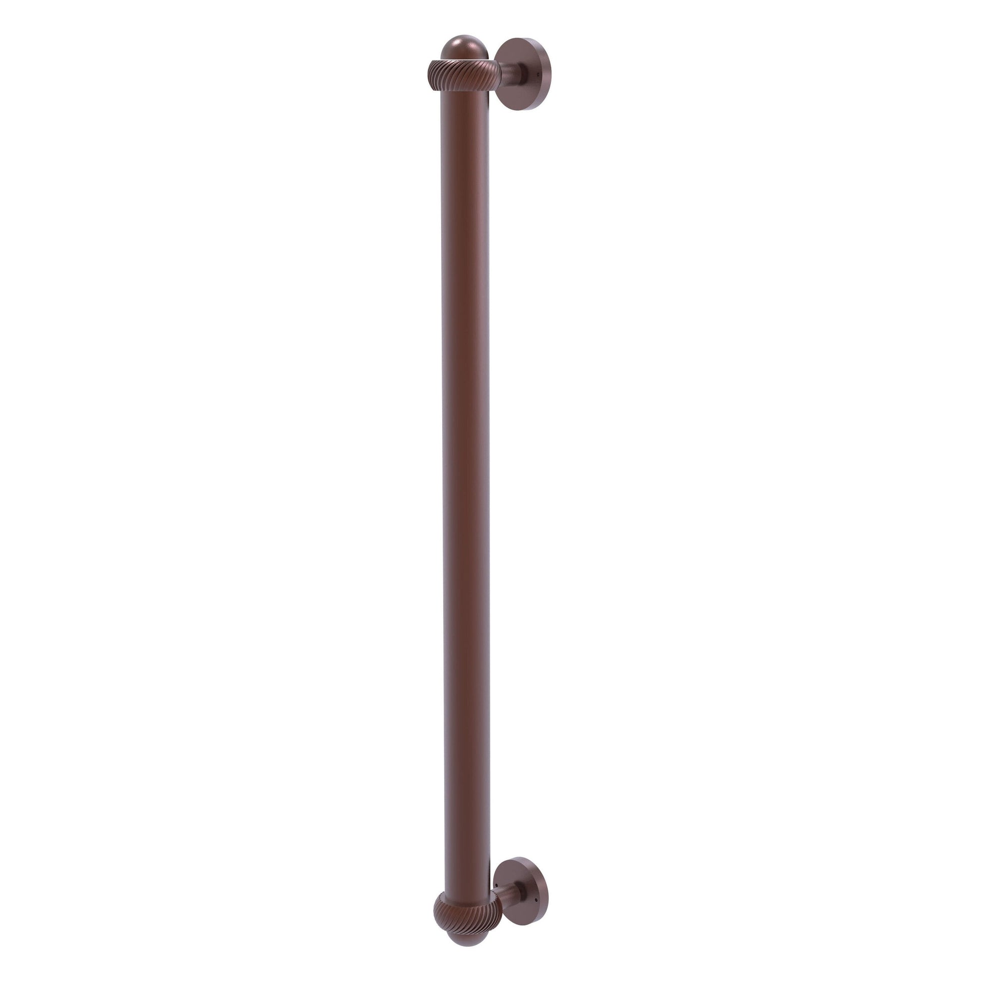 Allied Brass 402AT-RP 19.6" x 2.1" Antique Copper Solid Brass Refrigerator Pull With Twisted Accents