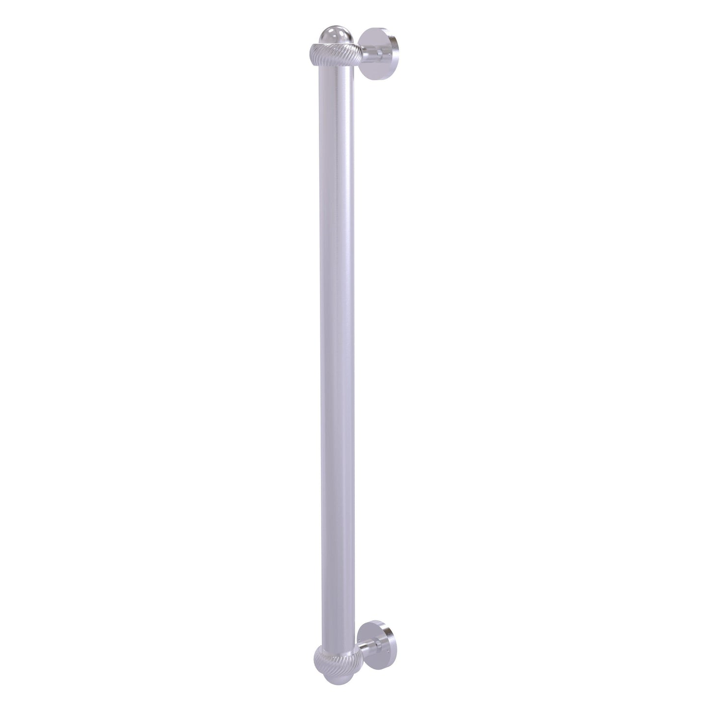Allied Brass 402AT-RP 19.6" x 2.1" Satin Chrome Solid Brass Refrigerator Pull With Twisted Accents
