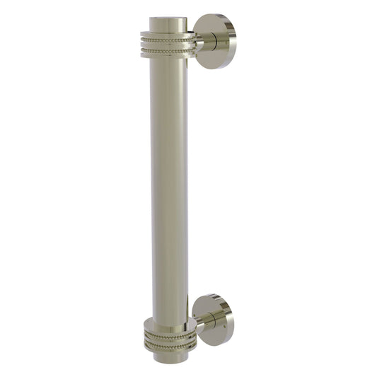Allied Brass 402D 8" x 2.9" Polished Nickel Solid Brass Door Pull With Dotted Accents