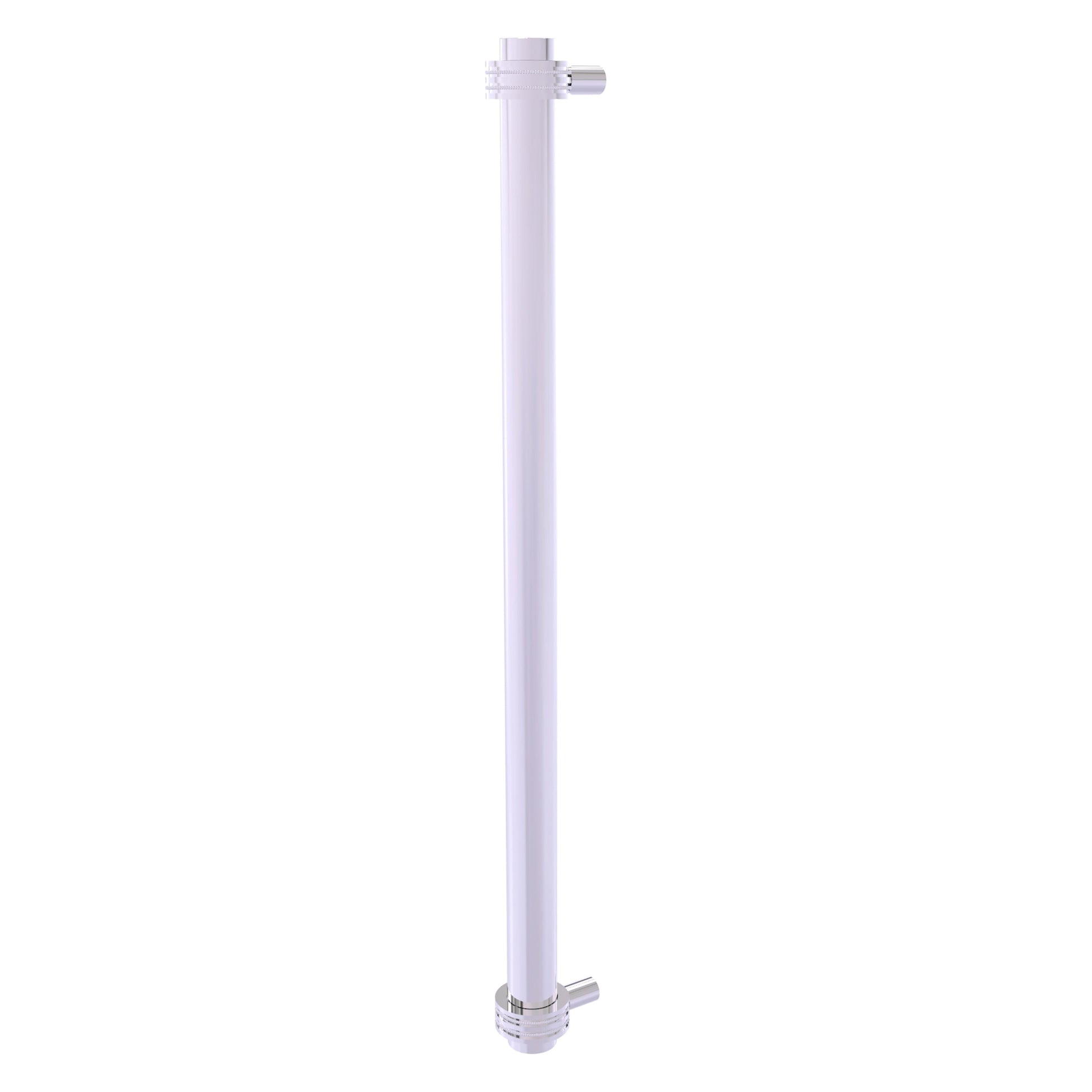 Allied Brass 402D-RP 19.6" x 2.9" Polished Chrome Solid Brass Refrigerator Pull With Dotted Accents