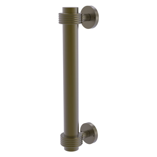 Allied Brass 402G 8" x 2.9" Antique Brass Solid Brass Door Pull With Grooved Accents