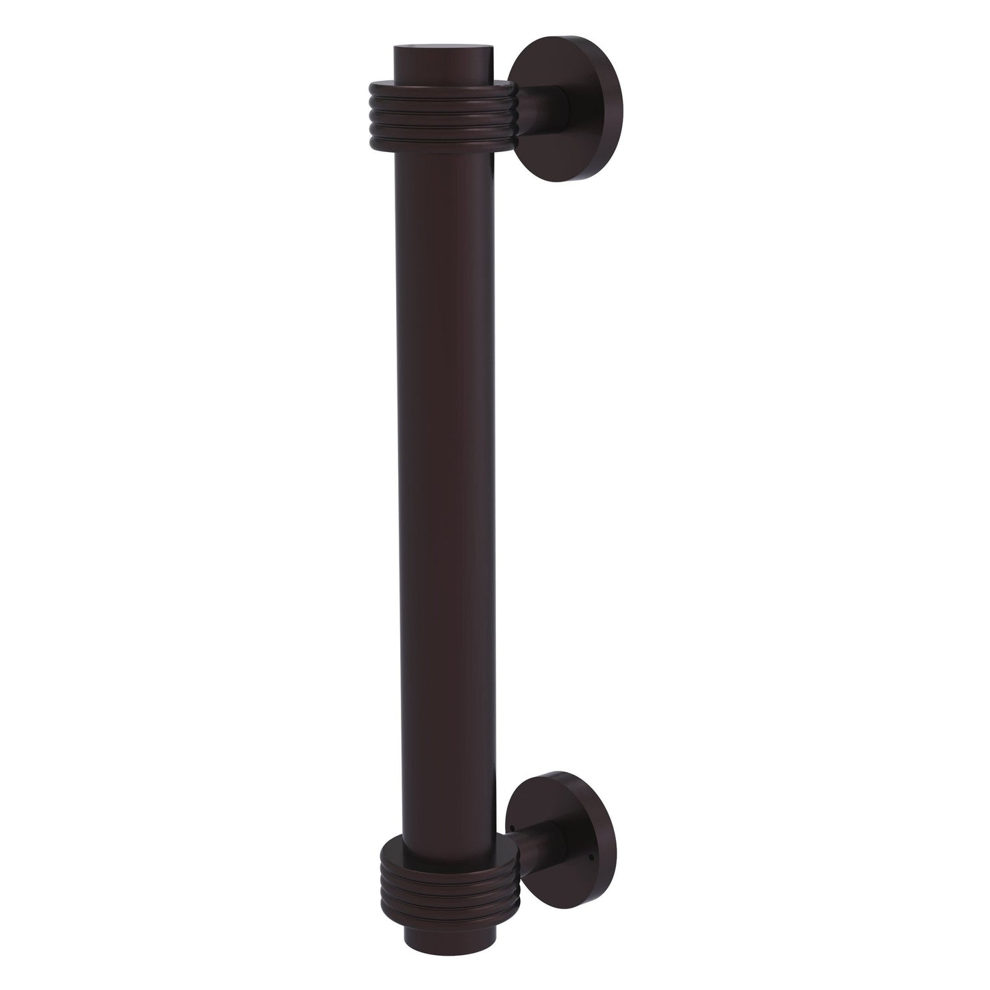 Allied Brass 402G 8" x 2.9" Antique Bronze Solid Brass Door Pull With Grooved Accents