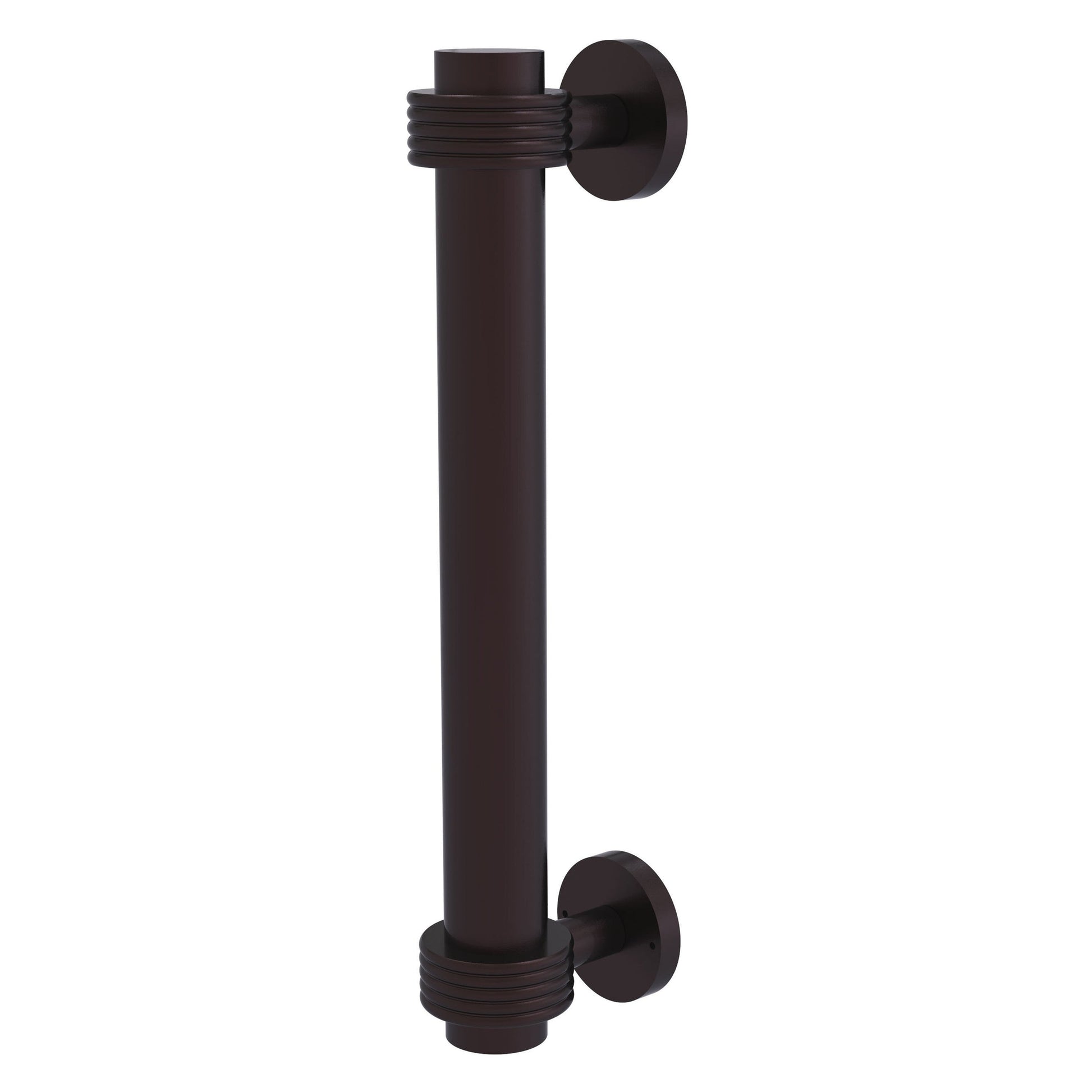 Allied Brass 402G 8" x 2.9" Antique Bronze Solid Brass Door Pull With Grooved Accents