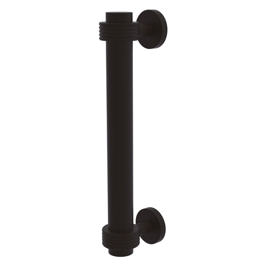 Allied Brass 402G 8" x 2.9" Oil Rubbed Bronze Solid Brass Door Pull With Grooved Accents