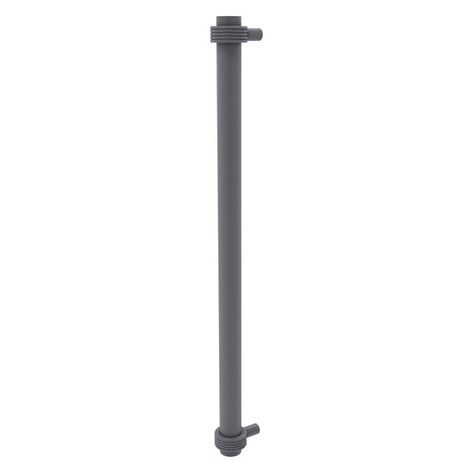 Allied Brass 402G-RP 19.6" x 2.9" Matte Gray Solid Brass Refrigerator Pull With Grooved Accents