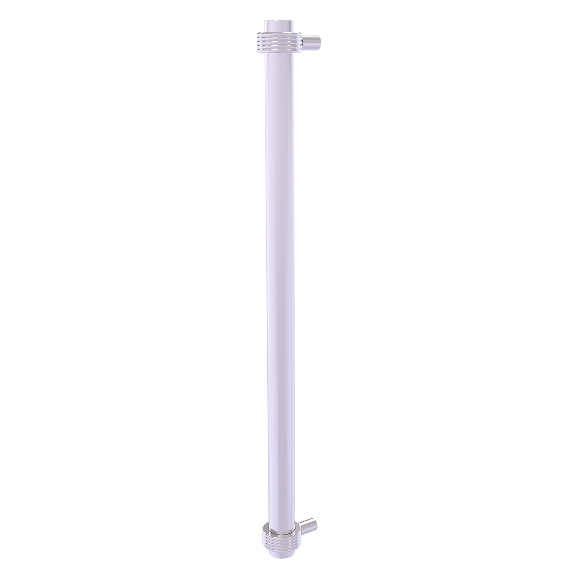 Allied Brass 402G-RP 19.6" x 2.9" Satin Chrome Solid Brass Refrigerator Pull With Grooved Accents
