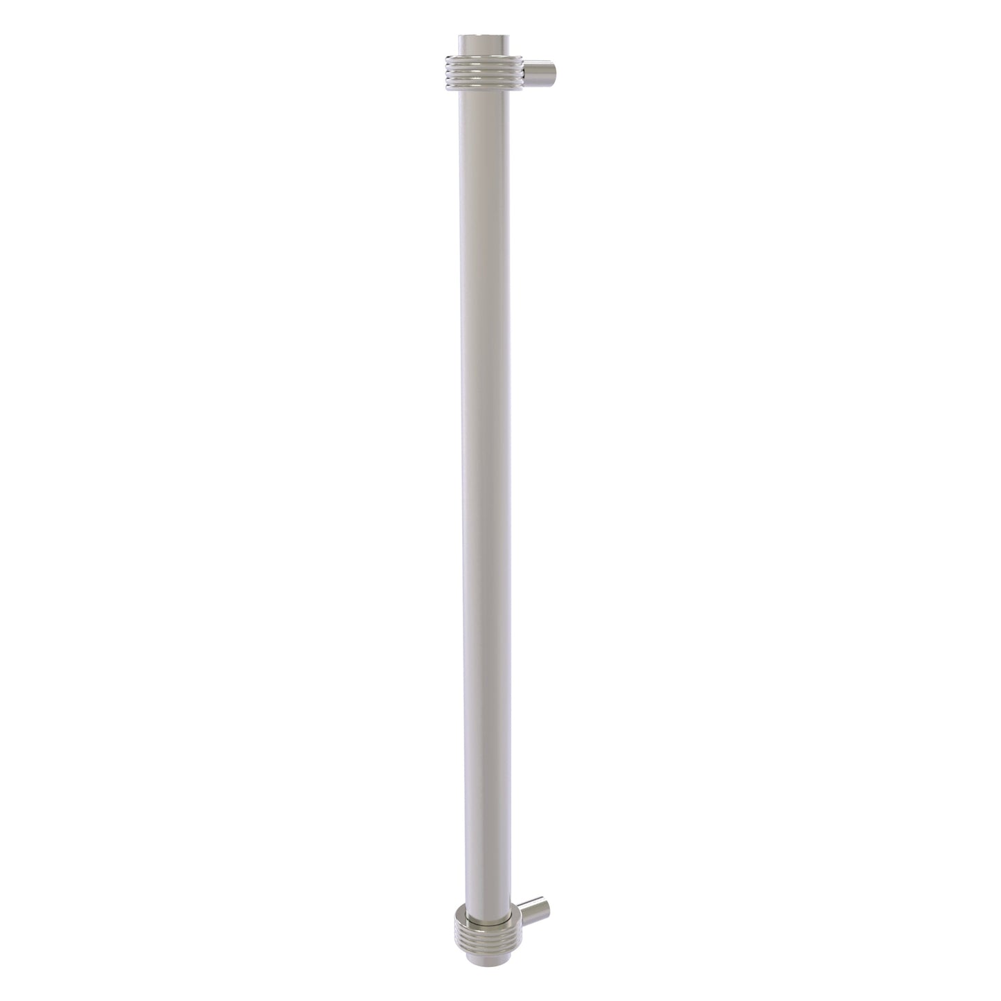 Allied Brass 402G-RP 19.6" x 2.9" Satin Nickel Solid Brass Refrigerator Pull With Grooved Accents