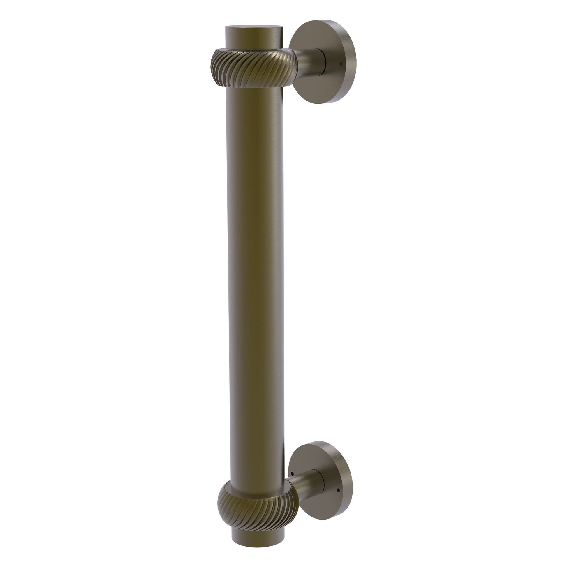 Allied Brass 402T 8" x 2.9" Antique Brass Solid Brass Door Pull With Twisted Accents