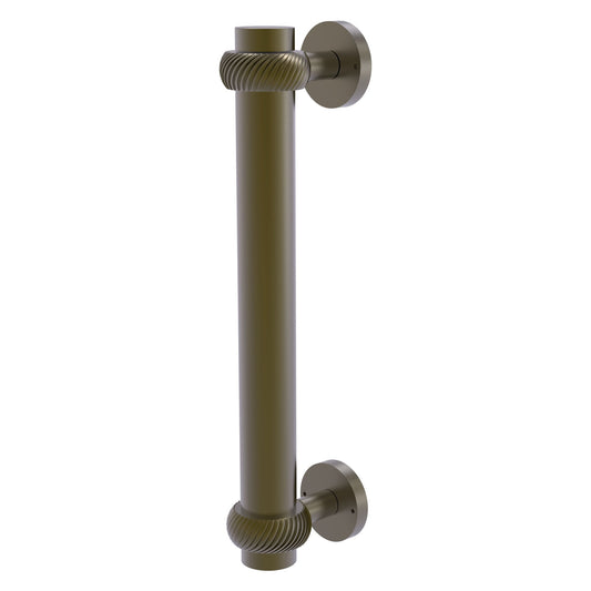 Allied Brass 402T 8" x 2.9" Antique Brass Solid Brass Door Pull With Twisted Accents