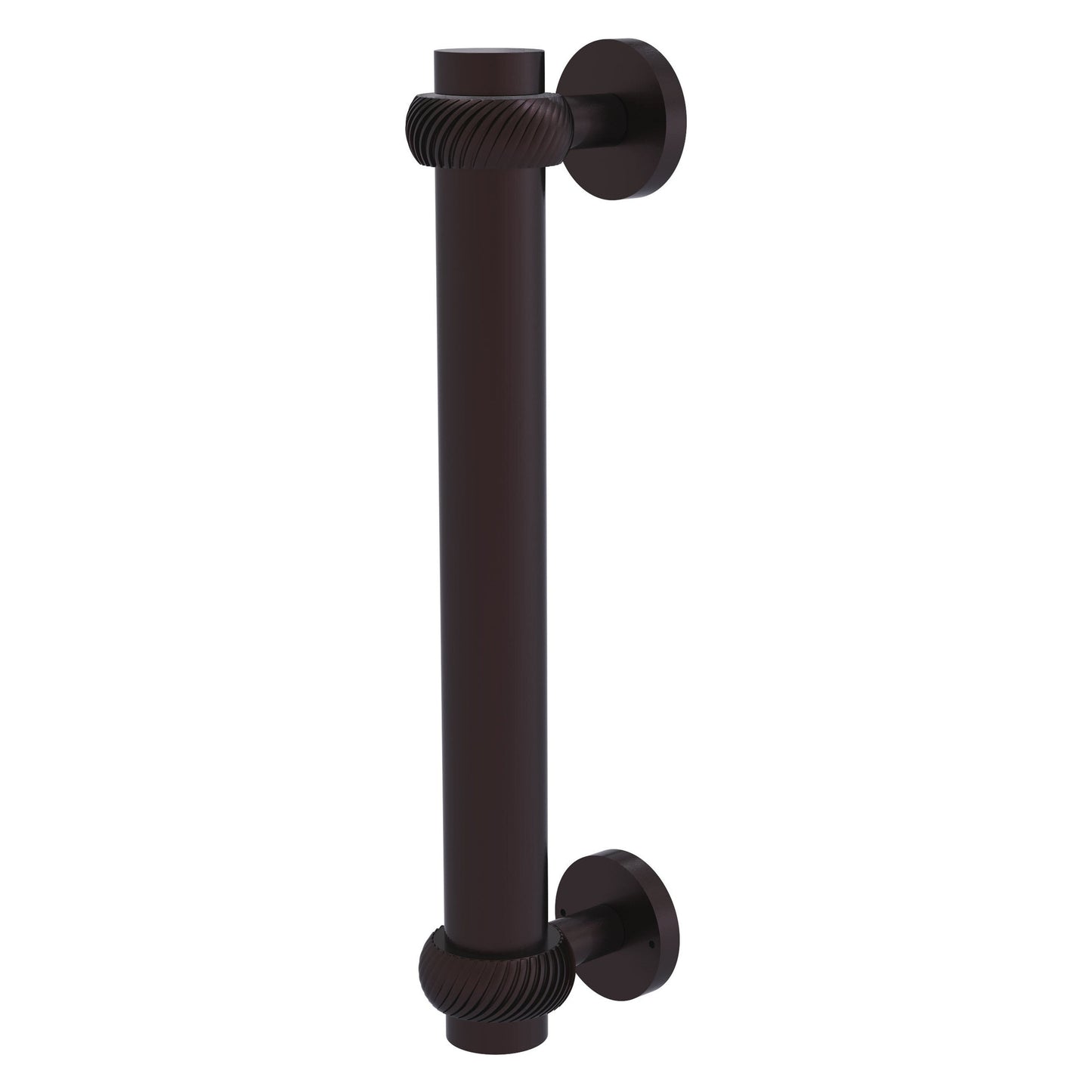 Allied Brass 402T 8" x 2.9" Antique Bronze Solid Brass Door Pull With Twisted Accents