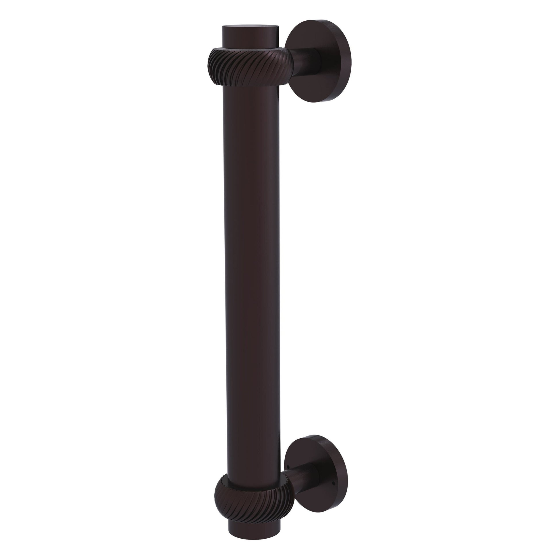 Allied Brass 402T 8" x 2.9" Antique Bronze Solid Brass Door Pull With Twisted Accents