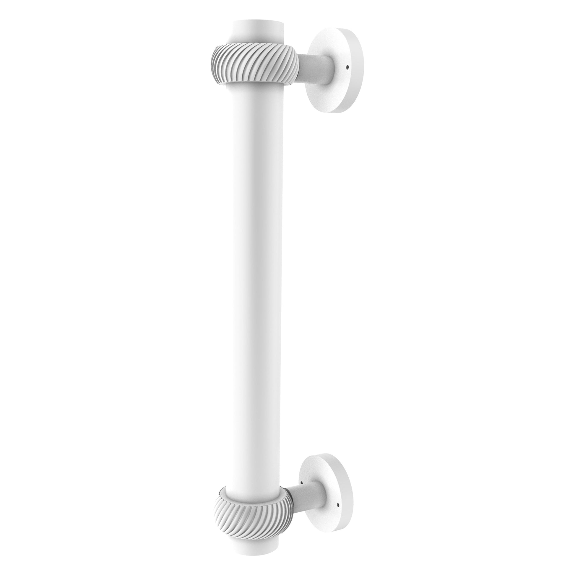 Allied Brass 402T 8" x 2.9" Matte White Solid Brass Door Pull With Twisted Accents