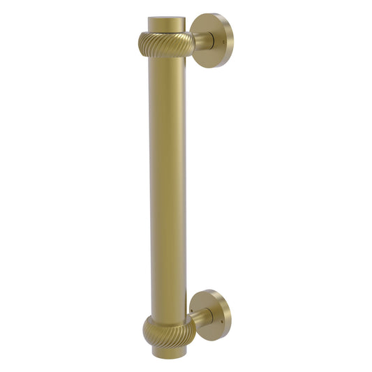 Allied Brass 402T 8" x 2.9" Satin Brass Solid Brass Door Pull With Twisted Accents