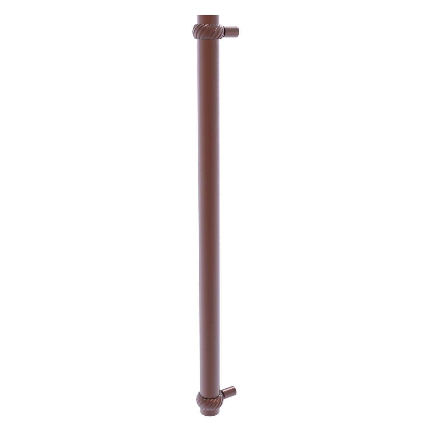 Allied Brass 402T-RP 19.6" x 2.9" Antique Copper Solid Brass Refrigerator Pull With Twisted Accents
