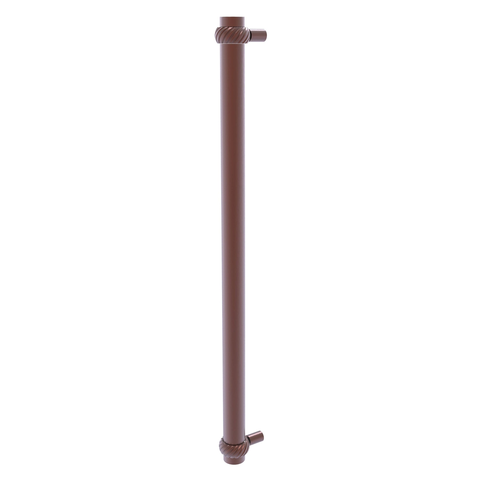 Allied Brass 402T-RP 19.6" x 2.9" Antique Copper Solid Brass Refrigerator Pull With Twisted Accents