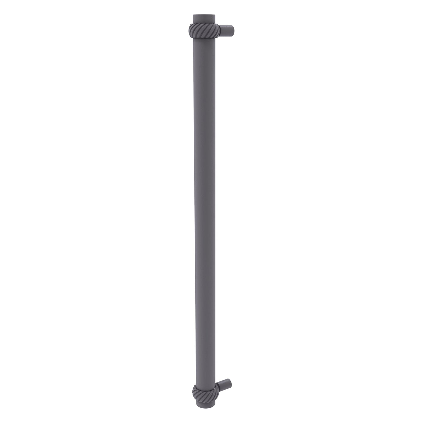 Allied Brass 402T-RP 19.6" x 2.9" Matte Gray Solid Brass Refrigerator Pull With Twisted Accents