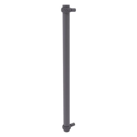 Allied Brass 402T-RP 19.6" x 2.9" Matte Gray Solid Brass Refrigerator Pull With Twisted Accents