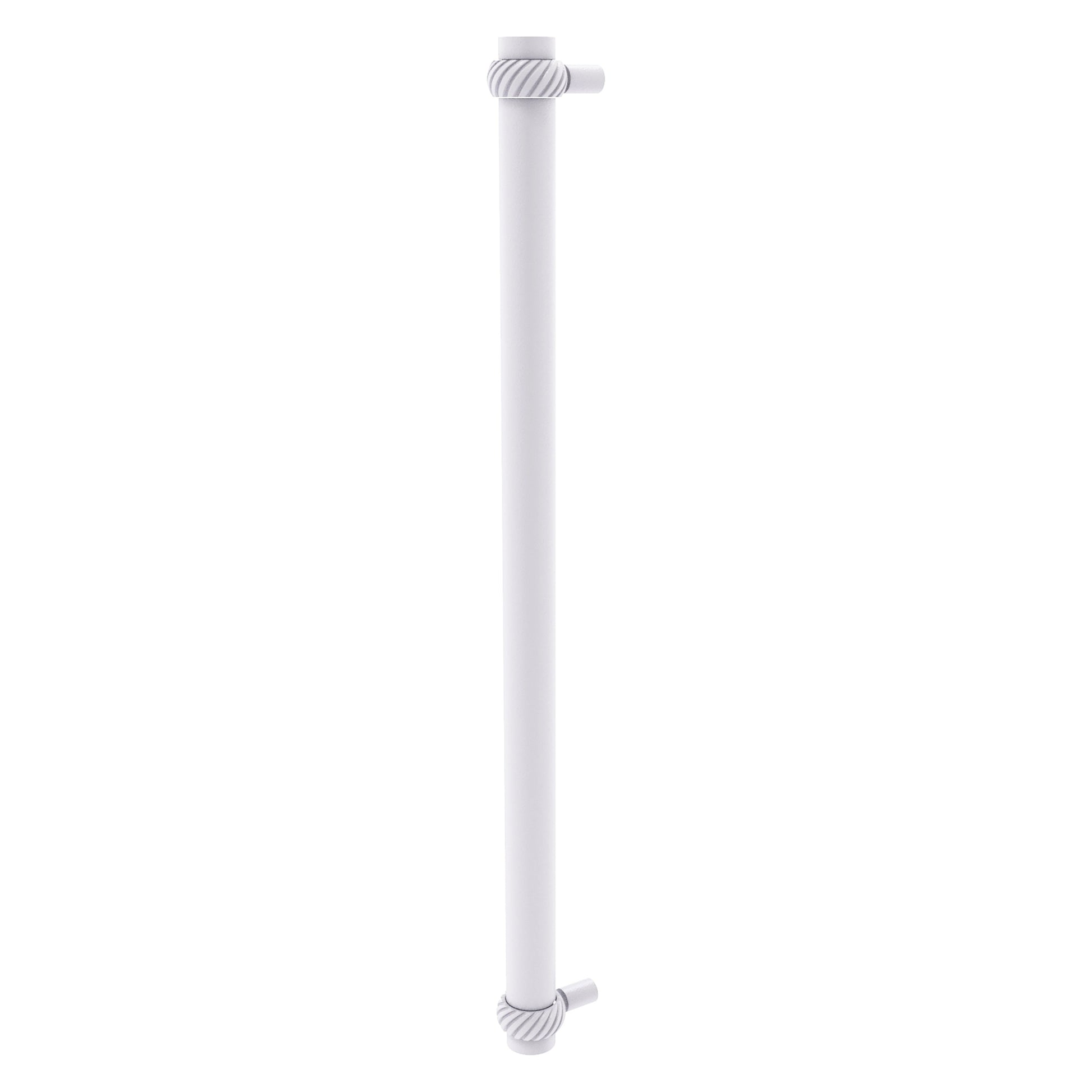 Allied Brass 402T-RP 19.6" x 2.9" Matte White Solid Brass Refrigerator Pull With Twisted Accents