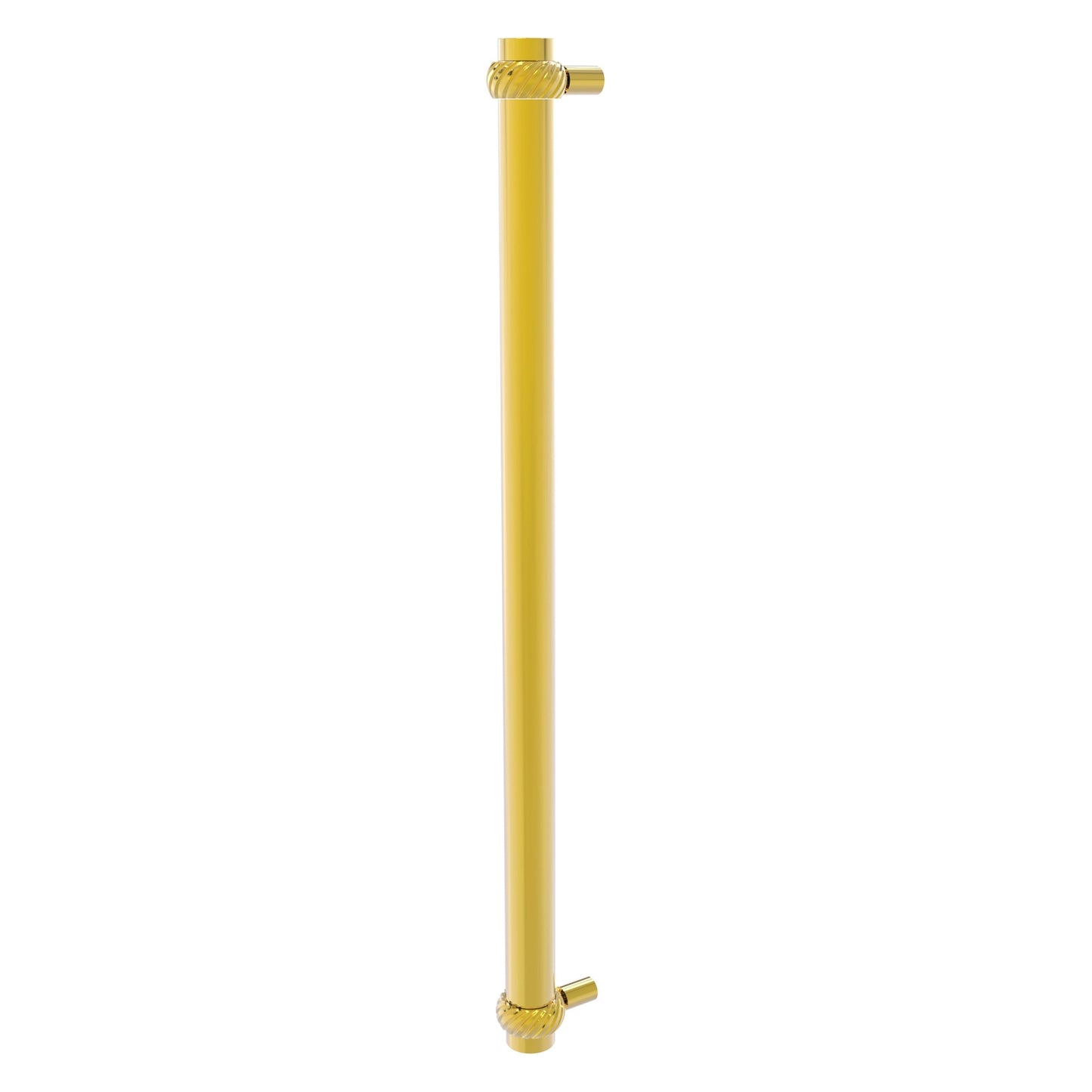 Allied Brass 402T-RP 19.6" x 2.9" Polished Brass Solid Brass Refrigerator Pull With Twisted Accents