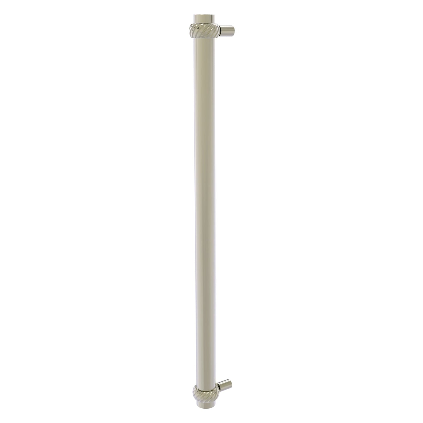Allied Brass 402T-RP 19.6" x 2.9" Polished Nickel Solid Brass Refrigerator Pull With Twisted Accents