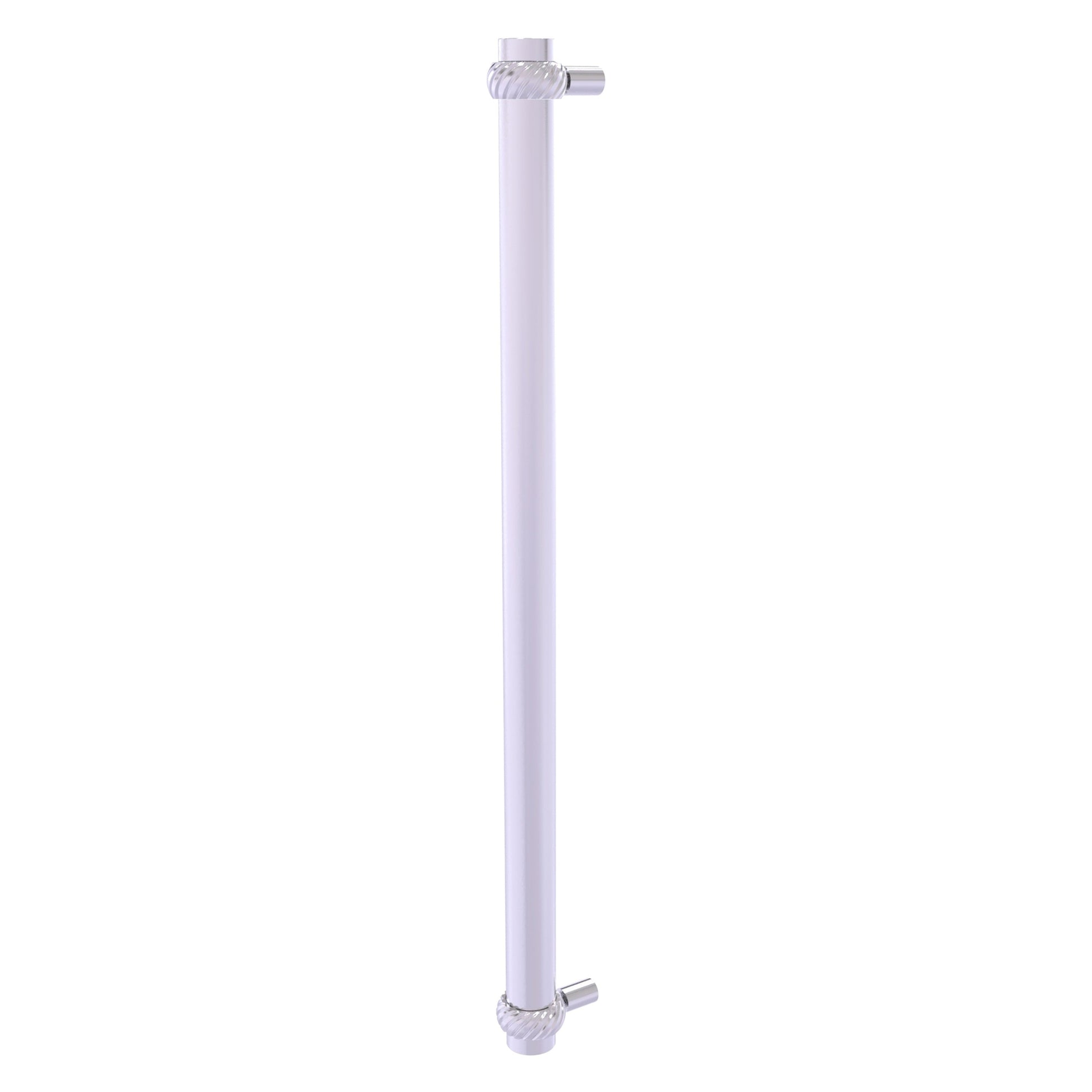 Allied Brass 402T-RP 19.6" x 2.9" Satin Chrome Solid Brass Refrigerator Pull With Twisted Accents