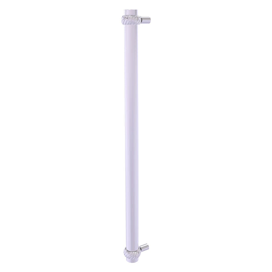 Allied Brass 402T-RP 19.6" x 2.9" Satin Chrome Solid Brass Refrigerator Pull With Twisted Accents
