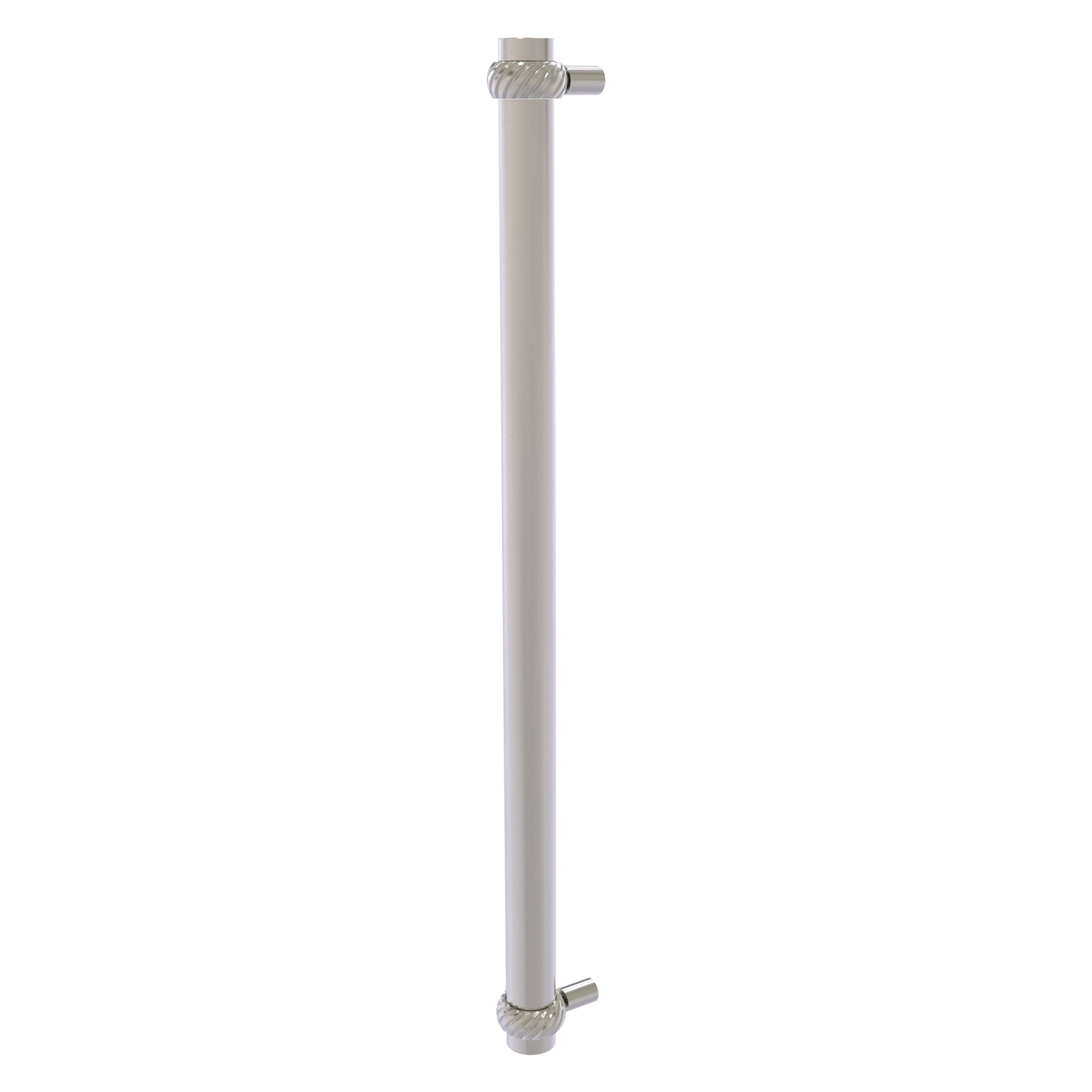 Allied Brass 402T-RP 19.6" x 2.9" Satin Nickel Solid Brass Refrigerator Pull With Twisted Accents