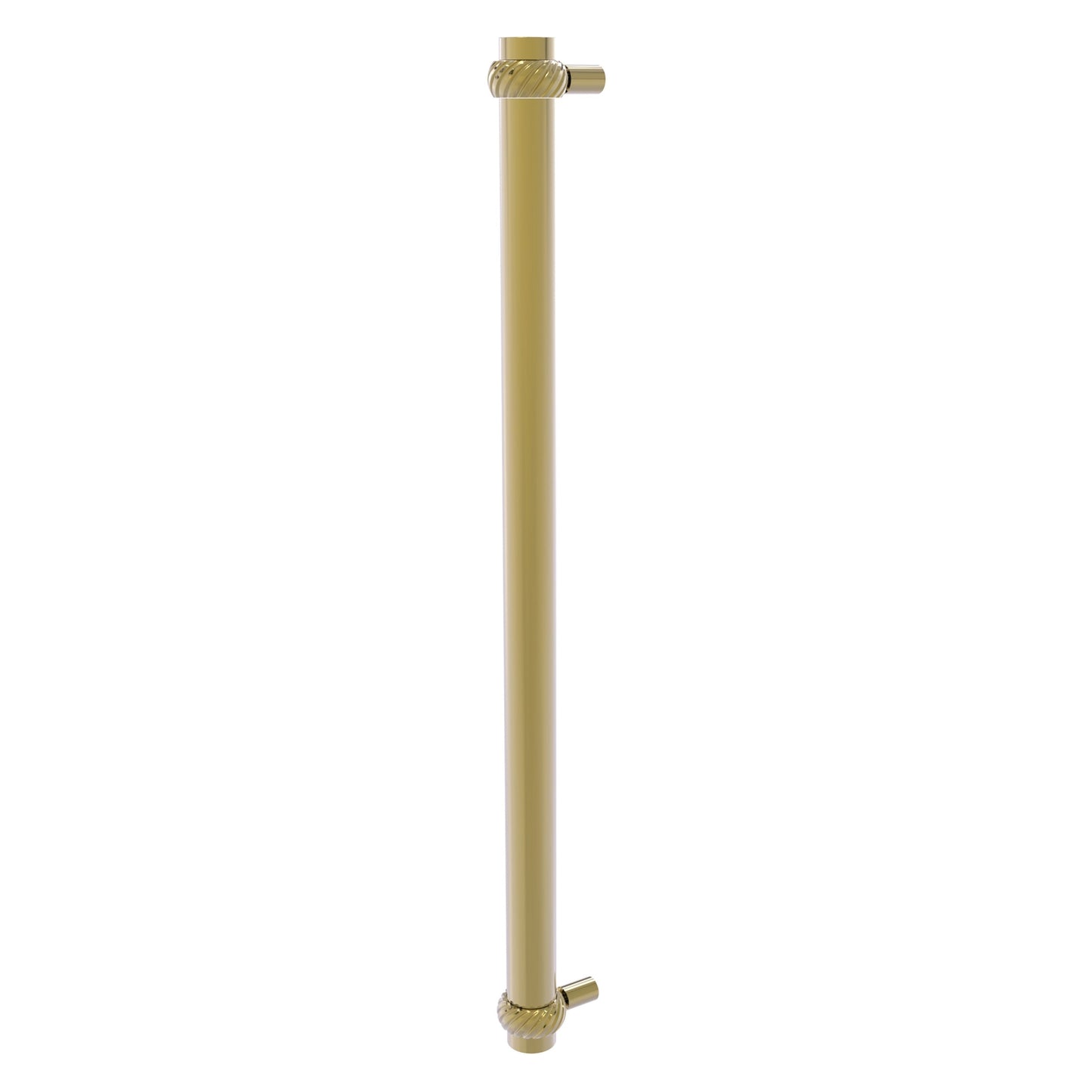 Allied Brass 402T-RP 19.6" x 2.9" Unlacquered Brass Solid Brass Refrigerator Pull With Twisted Accents