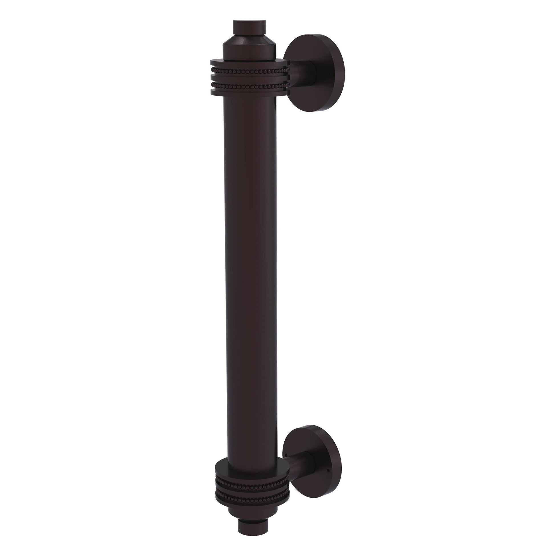 Allied Brass 403D 8" x 1.5" Antique Bronze Solid Brass Door Pull With Dotted Accents