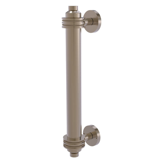 Allied Brass 403D 8" x 1.5" Antique Pewter Solid Brass Door Pull With Dotted Accents