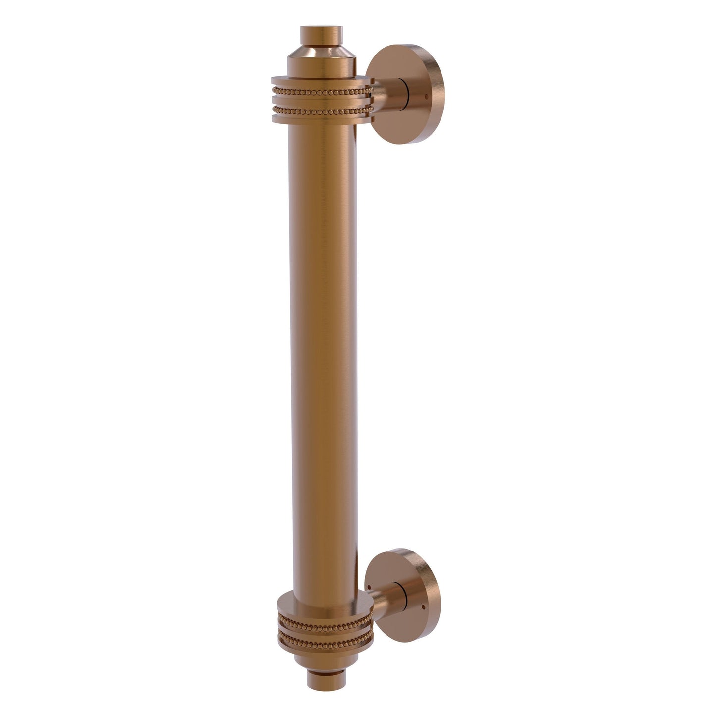 Allied Brass 403D 8" x 1.5" Brushed Bronze Solid Brass Door Pull With Dotted Accents