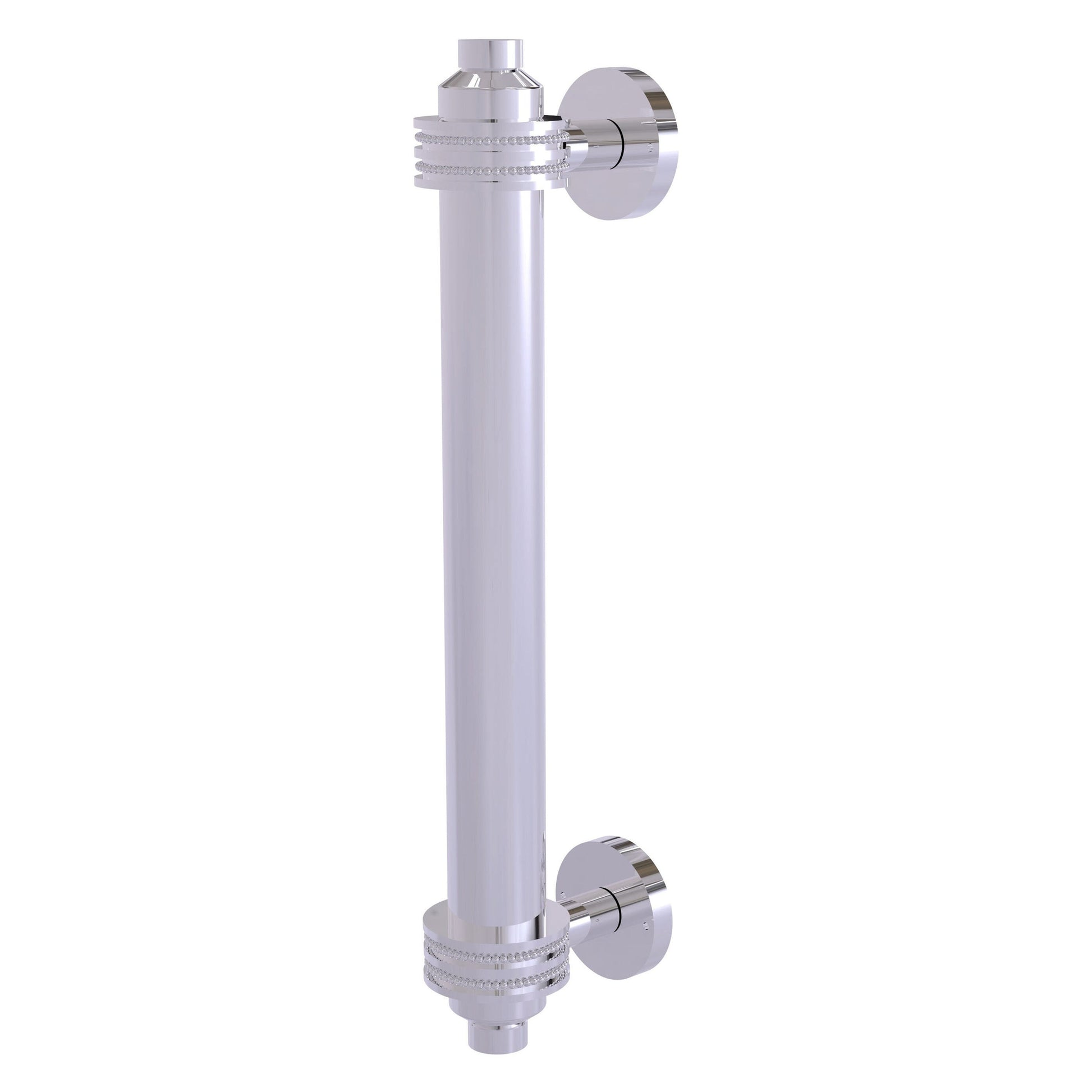 Allied Brass 403D 8" x 1.5" Polished Chrome Solid Brass Door Pull With Dotted Accents
