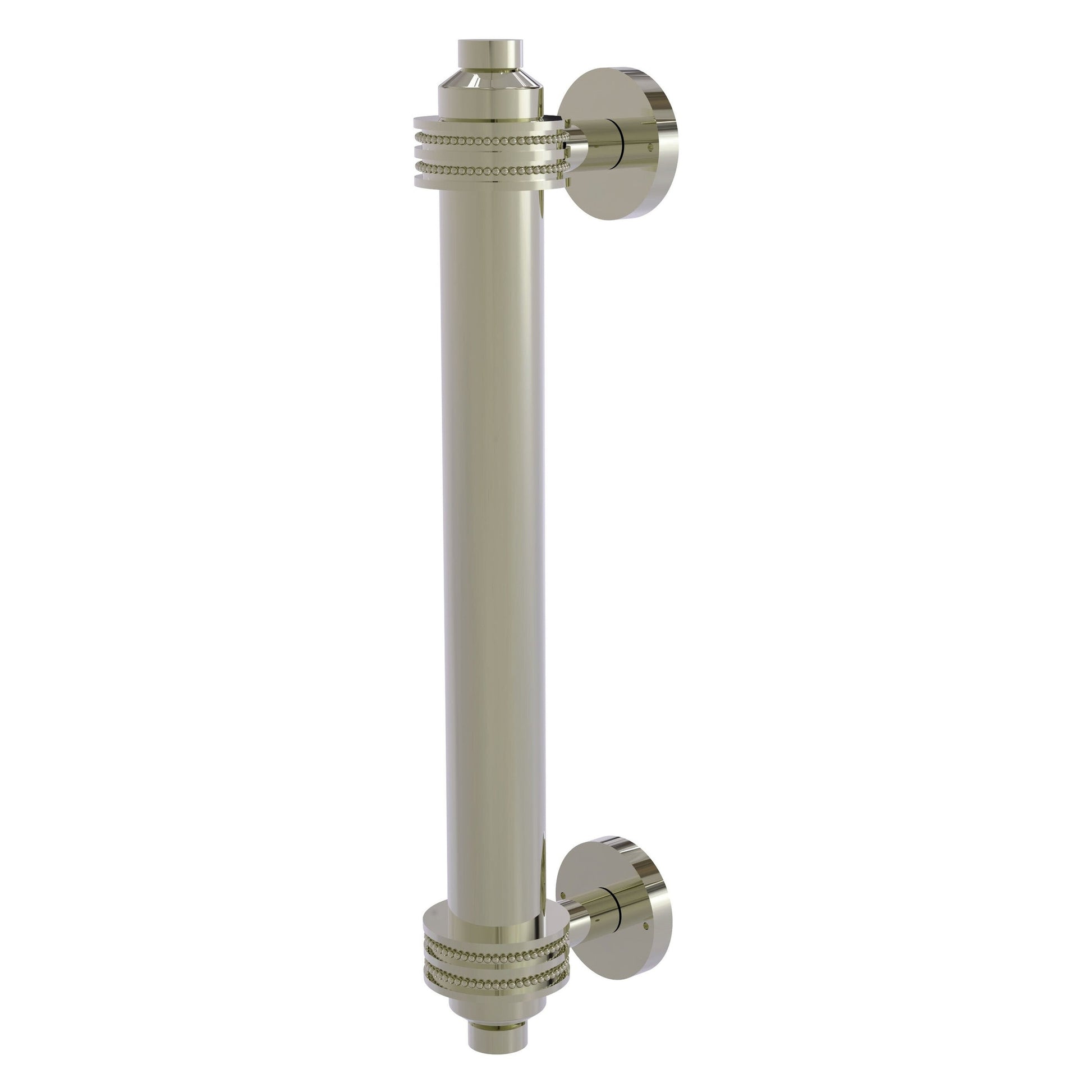 Allied Brass 403D 8" x 1.5" Polished Nickel Solid Brass Door Pull With Dotted Accents