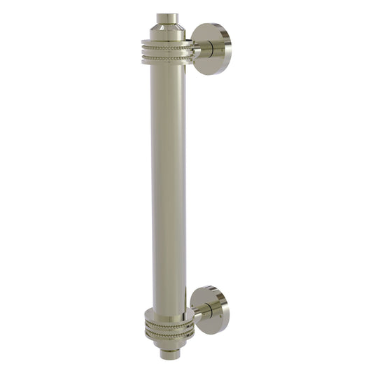 Allied Brass 403D 8" x 1.5" Polished Nickel Solid Brass Door Pull With Dotted Accents