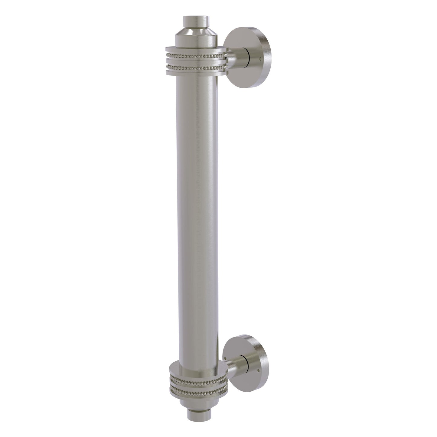Allied Brass 403D 8" x 1.5" Satin Nickel Solid Brass Door Pull With Dotted Accents