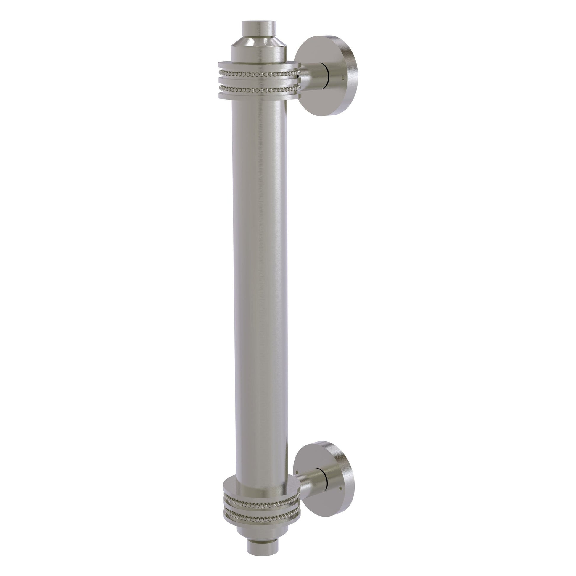 Allied Brass 403D 8" x 1.5" Satin Nickel Solid Brass Door Pull With Dotted Accents