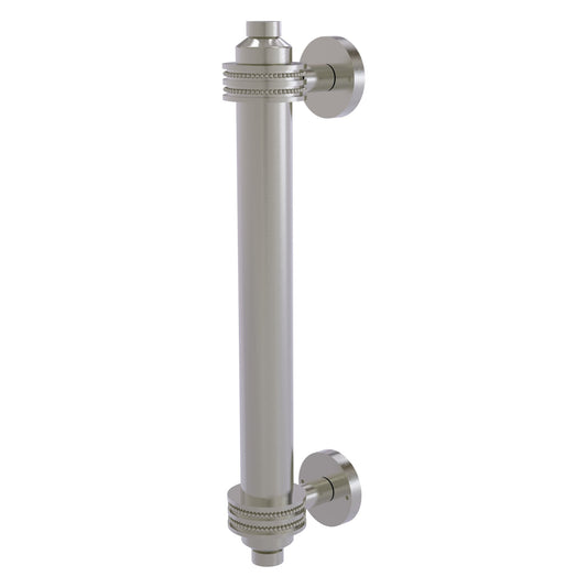 Allied Brass 403D 8" x 1.5" Satin Nickel Solid Brass Door Pull With Dotted Accents