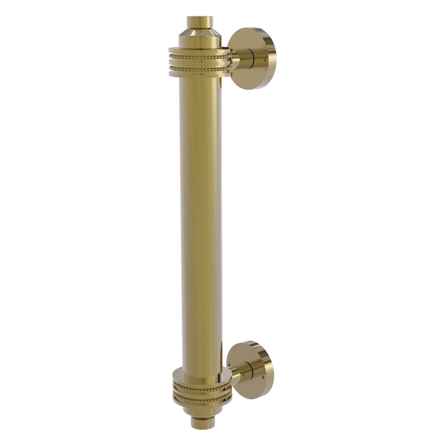 Allied Brass 403D 8" x 1.5" Unlacquered Brass Solid Brass Door Pull With Dotted Accents