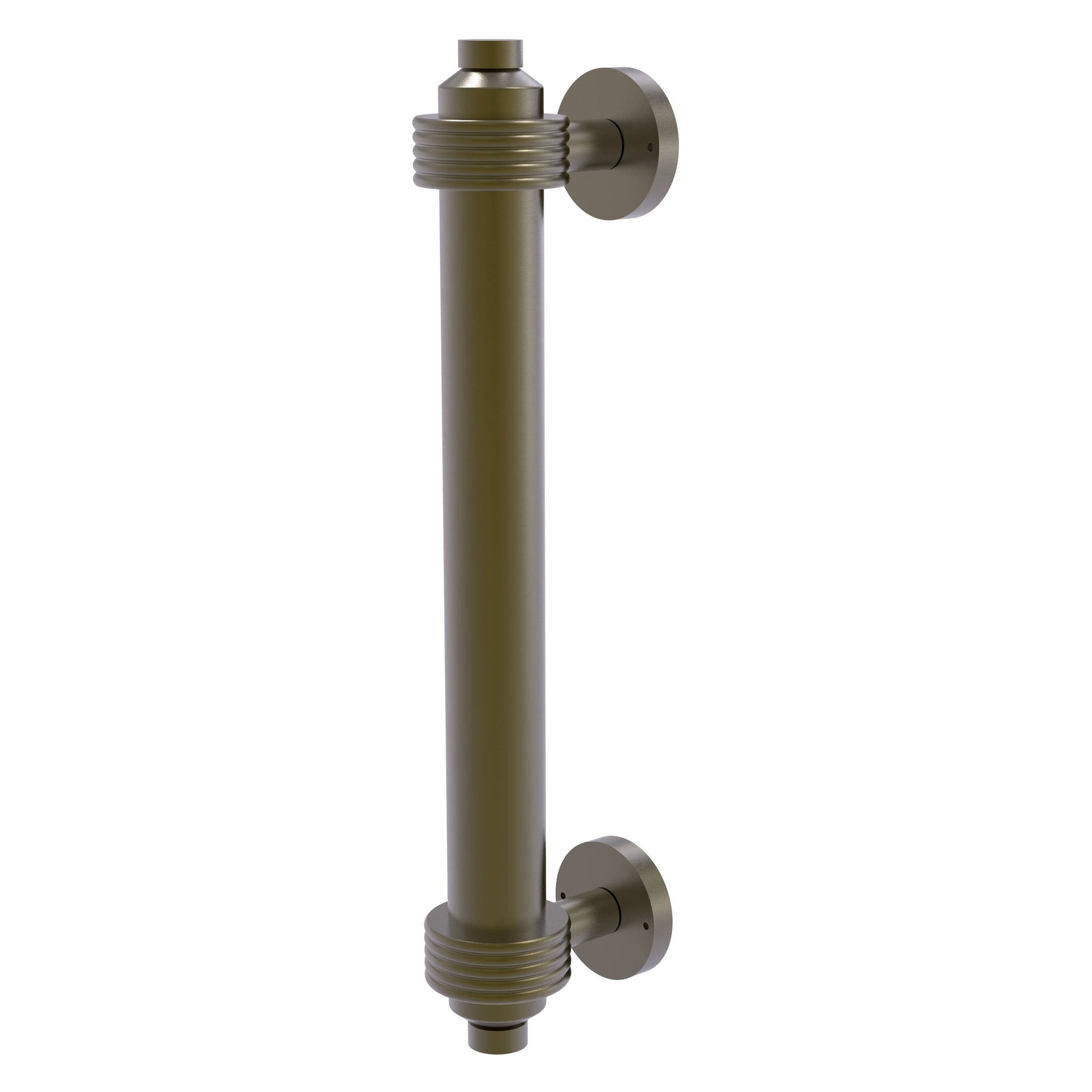 Allied Brass 403G 8" x 1.5" Antique Brass Solid Brass Door Pull With Grooved Accents