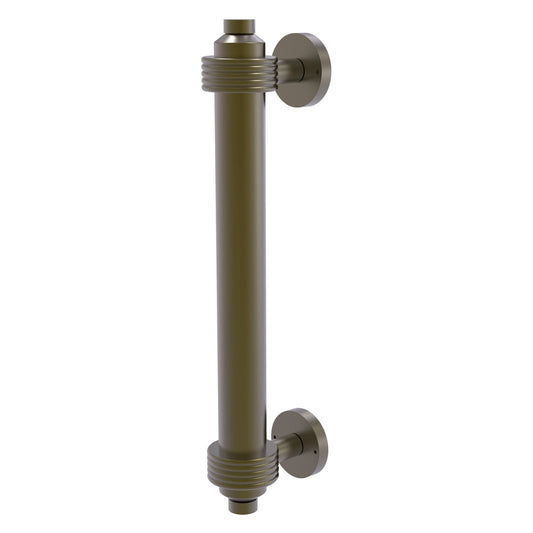 Allied Brass 403G 8" x 1.5" Antique Brass Solid Brass Door Pull With Grooved Accents