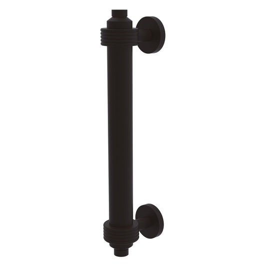 Allied Brass 403G 8" x 1.5" Oil Rubbed Bronze Solid Brass Door Pull With Grooved Accents